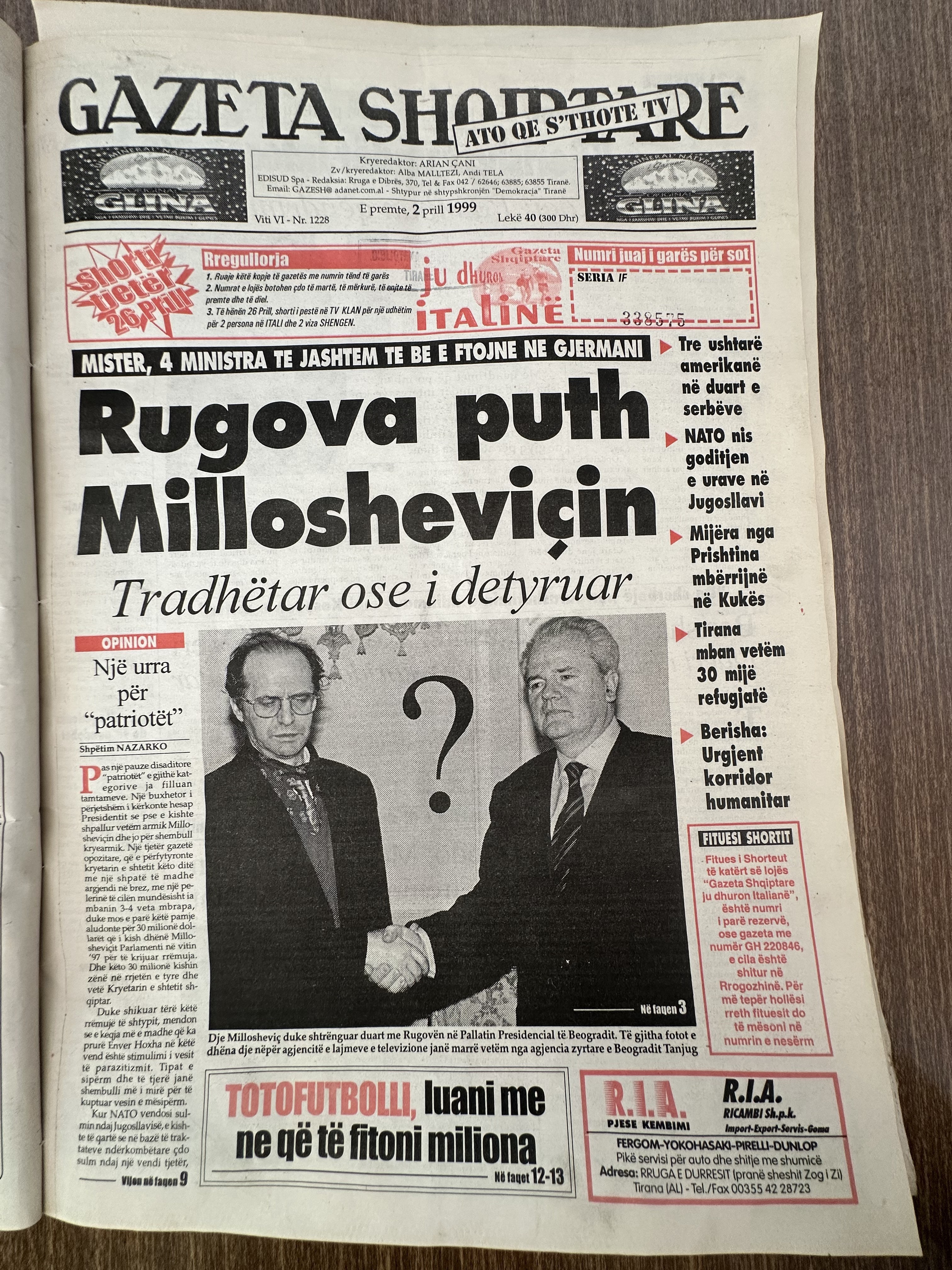 Gazeta Shqiptare 1999-04-02